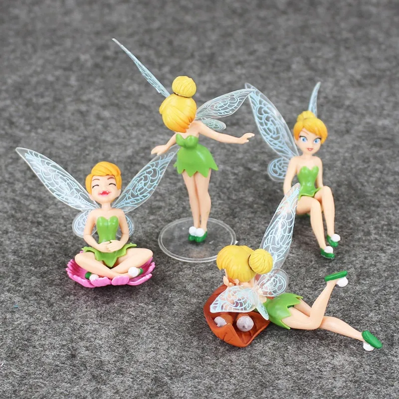 4pcs/Set 3-10cm Princess Tinkerbell Tinker Bell Beautiful Faery