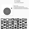 Montessori Baby Visual Stimulation Card Toys Black White Flash Cards High Contrast Visual Stimulation Learning. 