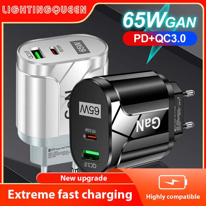 CE UKCA 65W Gallium Nitride Charger GaN Charging Source Fast Charging ...
