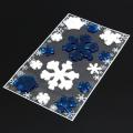 TPR Blue Snow Frozen Window decor Fridge Sticker Christmas Gift Decals Mural Art.