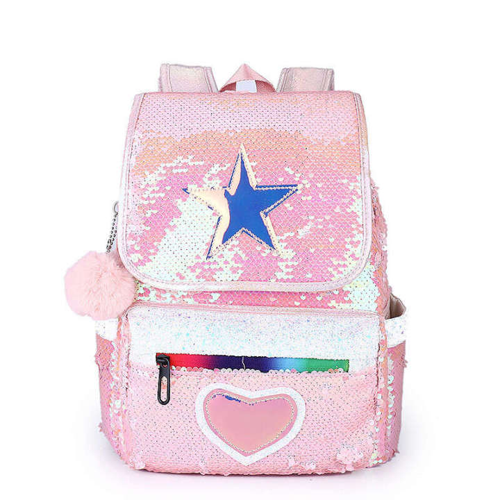 Cartoon%20laser%20glitter%20backpack,%20Korean%20version%20fashionable%20children's%20bag,%20versatile%20student%20backpack%20-%20Image%208