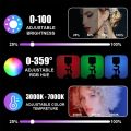 Mini RGB LED Square Soft Light Fill Photography for Cameras Mobile Phone Selfie Poles Live Streaming Selfie Vlog Rechargeable.