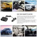 【FUPANG】In-car USB & 2 Sockets Splitter 12V/24V Car Charger - black. 