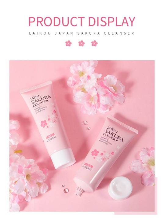 LAIKOU%20Sakura%20Face%20Wash%20Cleanser%2050g%20-%20Image%202