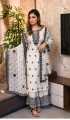 Exclusive Cotton Unstitched Skin Print High Quality Three Piece For Women. 