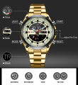 CURREN 8404 Top Luxury Brand Mens Watches Waterproof LED Quartz Digital Sport Fashion Men Wrist Watch - Gold. 