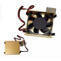 Heatsink With Cooling Fan, Thermostatic Cooler Fan, CPU Cooling Kit With Gold Heatsink.