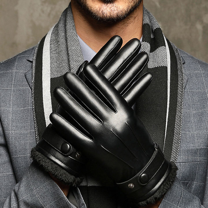 Winter%20Gloves%20Faux%20Leather%20Windproof%20Full%20Finger%20Outdoor%20Gloves%20-%20Image%204