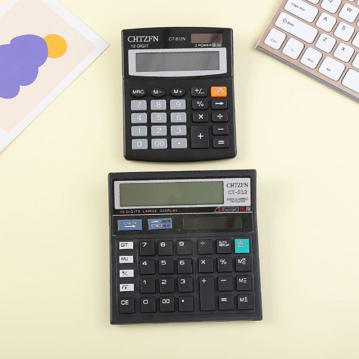 CT-812N CT-512 Factory Direct Calculator 12-Digit Multi-function Large Screen Accounting Special Computer