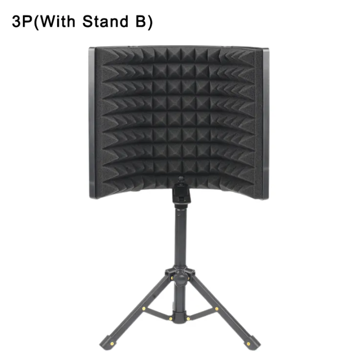 LOMEHO%203%20Panels%20Microphone%20Isolation%20Windscreen%20Shield%20Foldable%20Studio%20Acoustic%20Screen%20Foam%20for%20Recording%20Live%20Broadcast%20LO-PS58%20-%20Image%206
