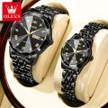 Olevs Luxury 9931 Trendy Korean Style Luminous Calendar with GiftBox Couple Watch. 