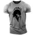 Vintage Men's T Shirt Spartan Print 3D T-Shirts Summer Short Sleeve Tops Personality Streetwear Oversized Tee Shirt Men Clothes.