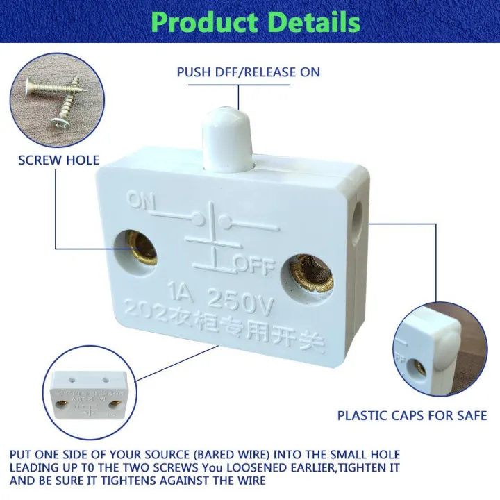 4%20Pcs%20Cabinet%20Door%20Lamp%20Switch%20Applicable%20to%2012V%2024V%20110V%20White%20-%20Image%204