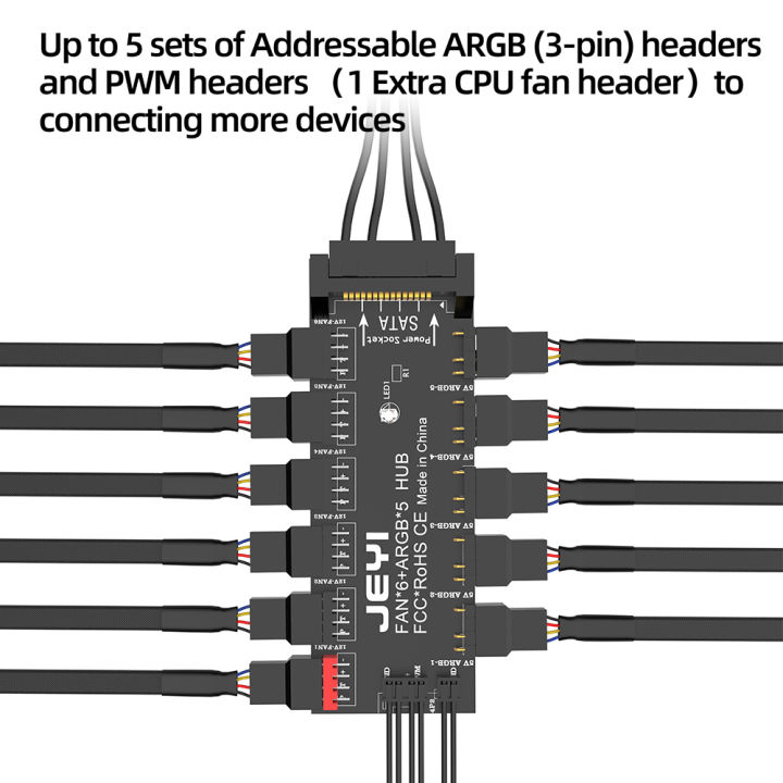 JEYI%20ARGB%20PWM%205%20Way%20Fan%20Hub,%20Addressable%2012V%204Pin%20PWM%205V%203Pin%20ARGB%202-in-1%20Hub,%20RGB%20Fan,%20RGB%20Strip%20Splitter%20-%20Image%204
