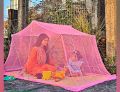 Adult Mosquito Net Lazy Single Bed Foldable Washable Magic Net Mosari -Mosquito Net with stand size 3.5/7 feet. 