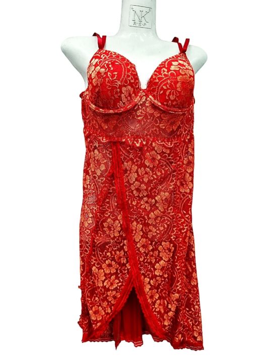 Women's%20Sexy%20Lace%20Net%20Nighty%20Nightgown%20Sleepwear%20Underwear%20Chemise%20-%20Image%205
