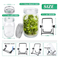 Seed Sprouting Jar Kit Sprout Maker Parts Sprout Maker with 2 Wide Mouth Mason Jars Bean Sprouts Growing Kit Growing Jar with Mesh Screen Lids. 