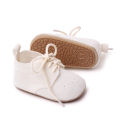 Yfashion 1 Pair Baby Girls Boys Toddler Shoes Non-slip Wear-resistant Soft Sole Lace Up Solid Color Sneakers. 