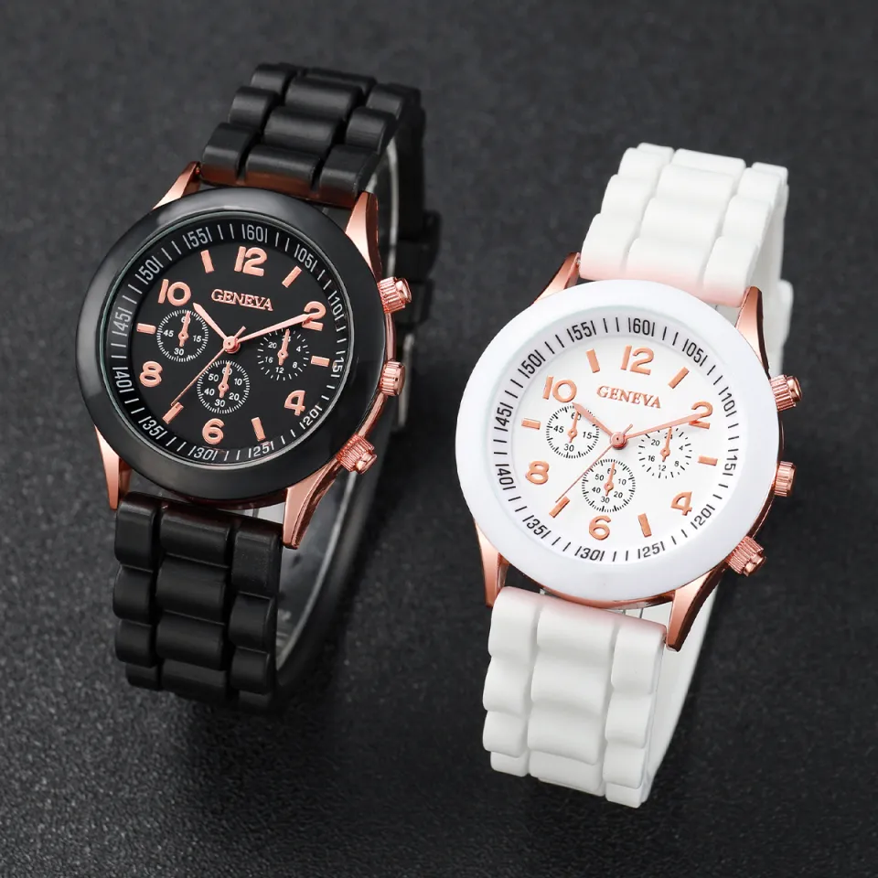 Geneva Couple Watches Silicone Band Quartz Magnetic Heart Beads Bracelets Set Sb8711dc9d1ce40149899ac6ac9801  main image 4