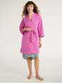 Premium Cotton Waffle Bathrobe – Lightweight Knee-Length Spa Robe.