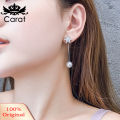 Asymmetric Snowflake Earrings Women Fashion Long Tassel Faux Pearl Eardrop Gift. 