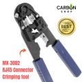 MX-3002 crimping tool RJ45 Network Ethernet Lan Cable Crimping Pliers Portable Wire Stripper Crimping Tool Multifunctional for Cat5 Cat6 Ethernet Cable Crimper for RJ45 Connector. 