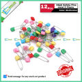 Hijab Safety Pin metal & plastic for Women 12Pcs. 