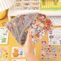 6 Sheets Cute Cartoon Series Waterproof PVC Stickers Transparent Kawaii Album Diary Journal Decorative Crafts Scrapbooking DIY Sticker Gift. 