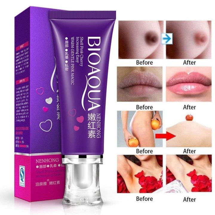 Natural Cherry Blossom Original Bioaqua Nen-hong Pink/Purple Magic Cream – 30g: Unlock the Power of Cherry Blossom Peptide and Vitamins