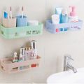 Bathroom Vacuum shelf plastic toilet bathroom vanity wall hanging storage rack basket no trace stickers. 