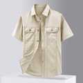 Stylish Solid Color Casual Half Sleeve Shirt with Double Pocket for Men.