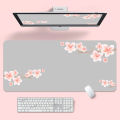 Sakura Desk Mat Japan Mouse Pad Company Black and White Mousepad Pink Gaming Accessories Aesthetic Mausepad Mechanical Keyboard. 