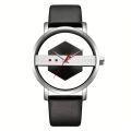 1pc men tamhollow design see through watch unisex casual fashion simple men's watch.