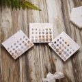 Trendy Fashionable 12 Pairs = 24 Pcs Mixed Design Stud Earrings for Girls Simple Stylish - Earring for Women New Collection. 