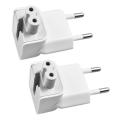 2X 2-Pin EU Plug for Apple Macbook MB Pro IBook Charger Adaptor. 