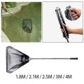 Portable Folding Fishing Landing Net Strong Load Bearing Multifunctional Stainless Steel Accessories for Freshwater Saltwater. 