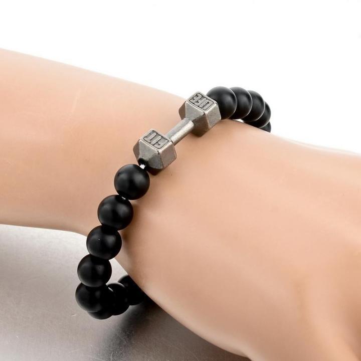 Gun%20Black%20Stone%20Dumbbell%20Bracelet%20Men%20-%20Bracelet%20For%20Men%20-%20Image%203