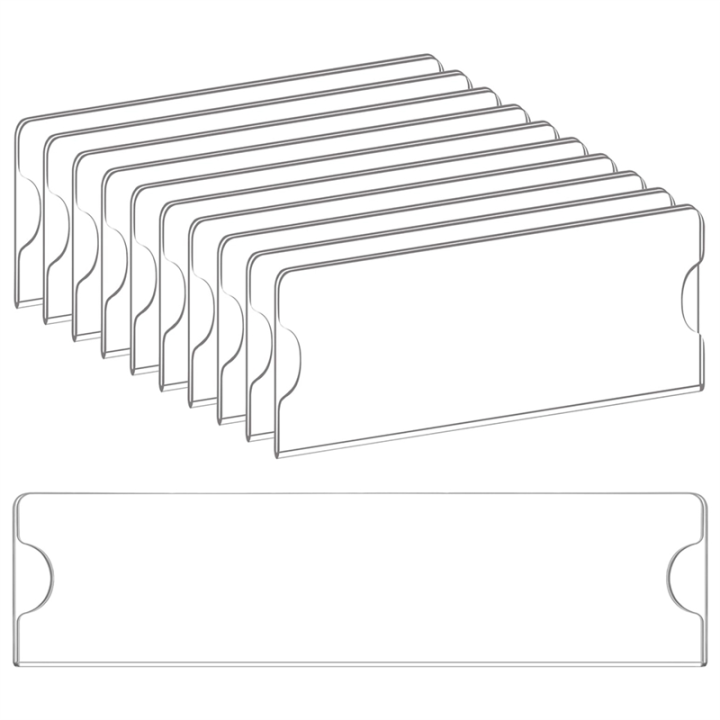 Premium Name Plate Holder Acrylic Name Plate Holder Clear Acrylic Plastic Sign Holder 2X8 Inch, Frame Wall Name Plates for Office, Home