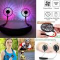 Hand Free Perosnal Fan USB Light Rechargeable Wearable Portable Handsfree Neckband Fan Mini Neck Double Fans 3 Speed Adjustable for Home Office Traveling. 