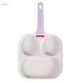 Egg Frying Pan, 3 Section Skillet Mini Pancake Pan, for Frying Cooking Breakfast Burger. 
