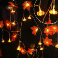 1.5M/3M LED Maple Leaves Pumpkin Garland String Lights Led Fairy Light Home Decoration. 