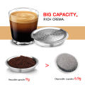 Stainless Steel Coffee Capsule Reusable Coffee Machine Filter Suitable for Senseo System Philips Espresso Crema Maker with Spoon. 