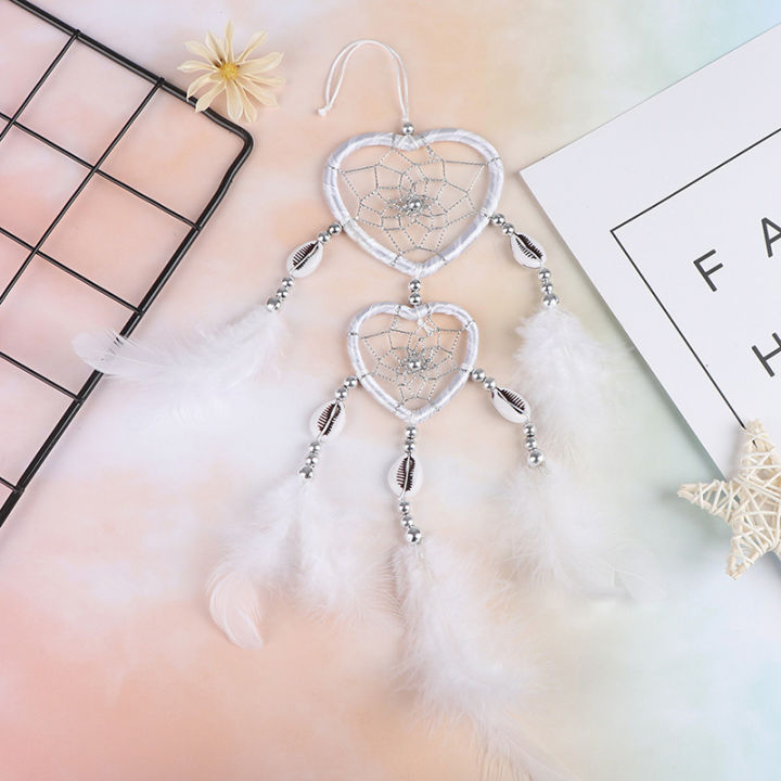 1x Feather Dream Catcher Wind Chimes Car Interior Wall Dreamcatcher Ornaments Cologo
