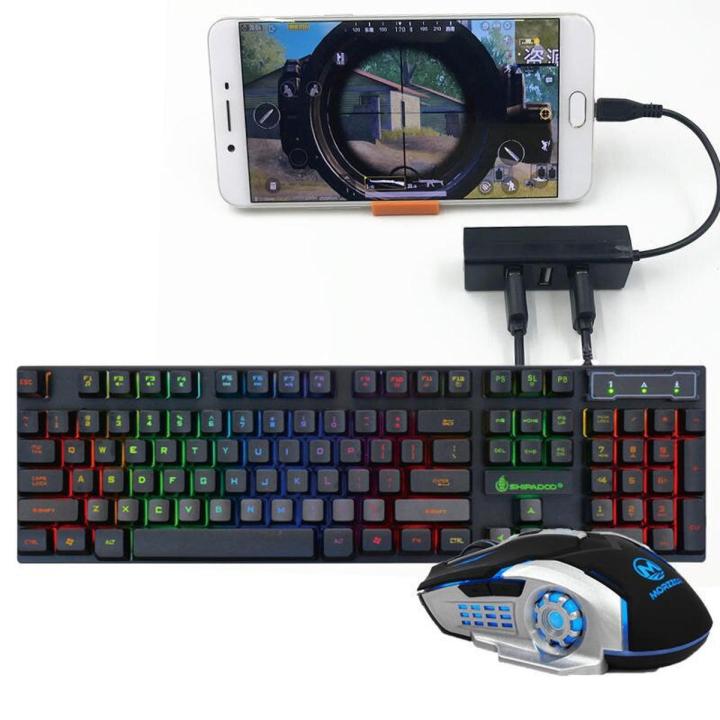 【现货速发】Mobile phone connected to keyboard and mouse otg line to play ...