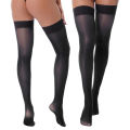 Womens Glossy See-through Stockings Thin Shiny Sheer Thigh High Socks Cosplay JK Long Sock Hosiery Party Clubwear Nightwear. 
