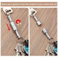 12 Pieces Metal Magnet Keychain Magnetic Keychain Pocket Keyring Magnet Holder with Split Ring Jewelry Test Magnet.