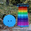 1 pcs Portable Chair Adjustable Retractable Folding Stool Colorful with Storage Bag Easy Carrying Suitable for Fishing, Traveling, Hiking. 