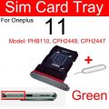 For OnePlus 11 Single / Dual Nano Sim Card Tray Holder Sim Adaptor With Free Sim Ejector Pin Replacement Part. 