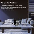 Portable USB Rechargeable PM2.5 Detector Multifunctional Thermohygrometer Home Air Detector Indoor Air Quality Analyzer Household Air Pollution Monitor. 