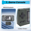 Retro Portable Mini Handheld Game Console 8-Bit 3.0 Inch Color Screen LCD Game Player Built-in 500 Games-Green.